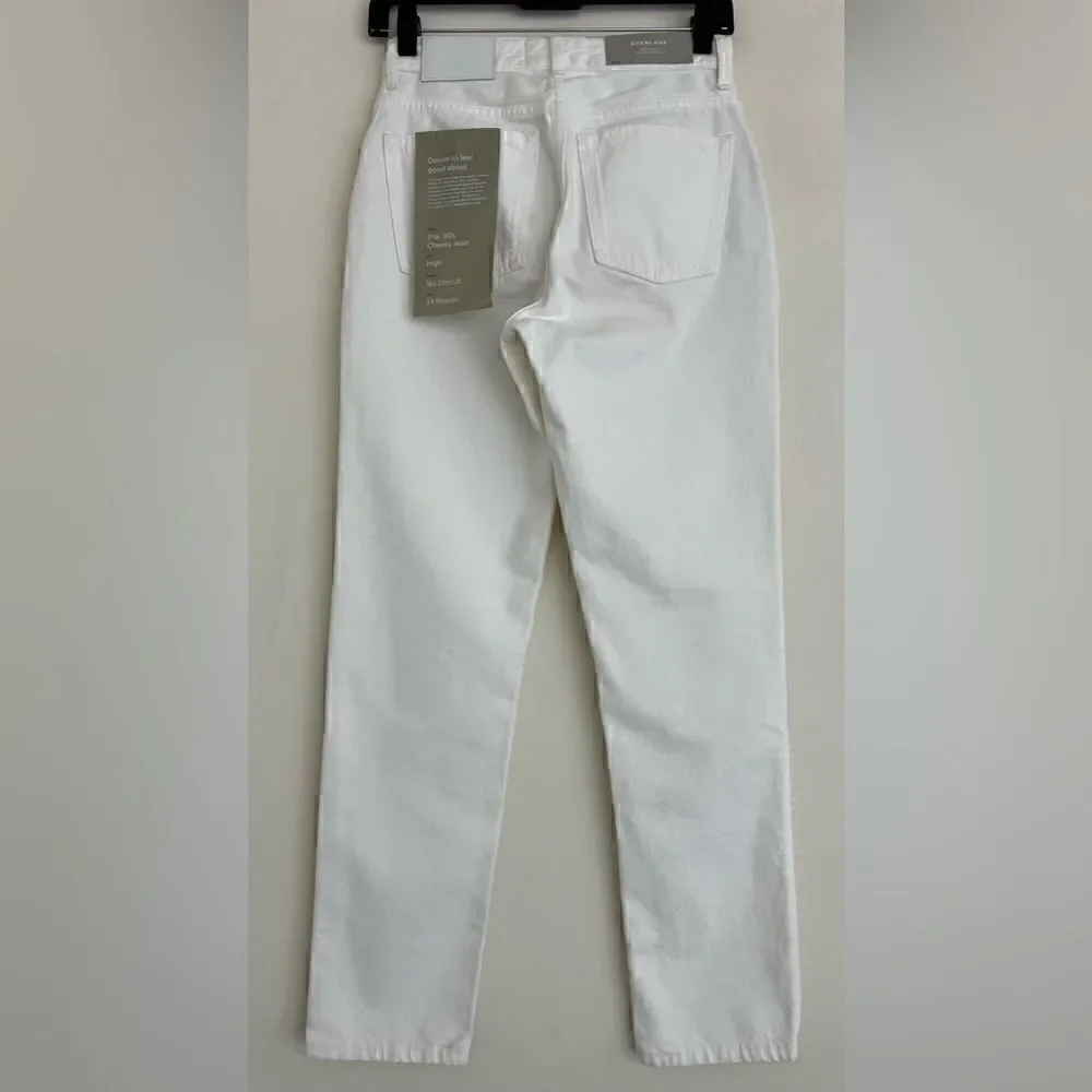 NWT Everlane Organic Cotton The '90s Cheeky® Jean in Bone Size 24
